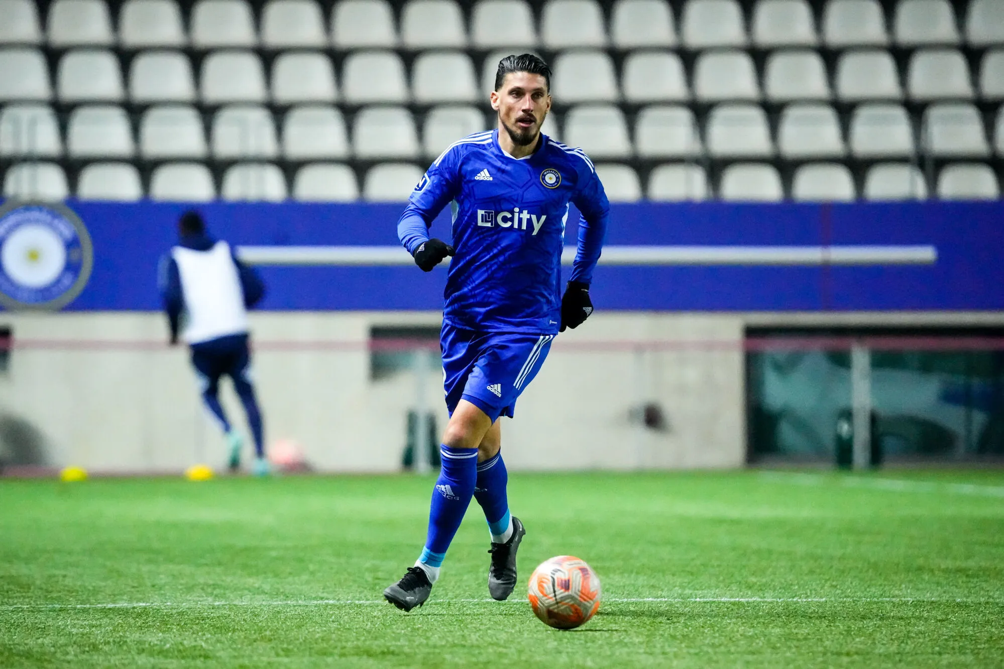 Thibault JAQUES of Versailles during the French National 1 soccer match between FC Versailles and Paris 13 Atletico at Stade Jean Bouin on August 12th, 2022 in Paris, France. (Photo by Hugo Pfeiffer/Icon Sport)