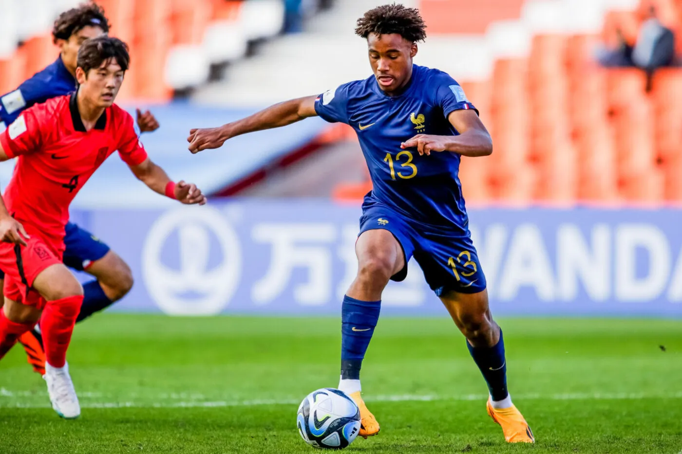 MENDOZA, ARGENTINA - MAY 22: Wilson Odobert of France in action during the FIFA U-20 World Cup Argentina 2023 Group F match between France and Korea Republic on May 22, 2023 in Mendoza, Argentina. (Photo by Marcelo Aguilar / Icon Sport)