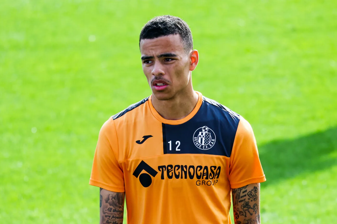 Getafe's Mason Greenwood during a training session at Estadio Coliseum Alfonso Perez, Getafe, Spain. The 21-year-old joined the LaLiga side on loan from Manchester United, who suspended him in January 2022 over allegations relating to a young woman after images and videos were posted online, on transfer deadline day. Picture date: Tuesday September 5, 2023. - Photo by Icon sport