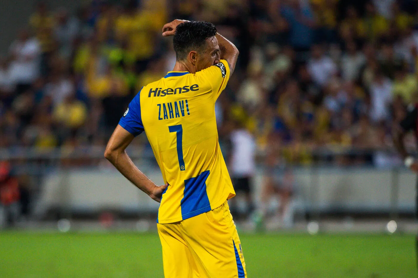 Eran Zahavi of Maccabi Tel Aviv during the UEFA Europa Conference League Qualification match between Maccabi Tel-Aviv and OGC Nice at Bloomfield Stadium on August 18, 2022 in Tel Aviv, Israel. (Photo by Icon Sport)