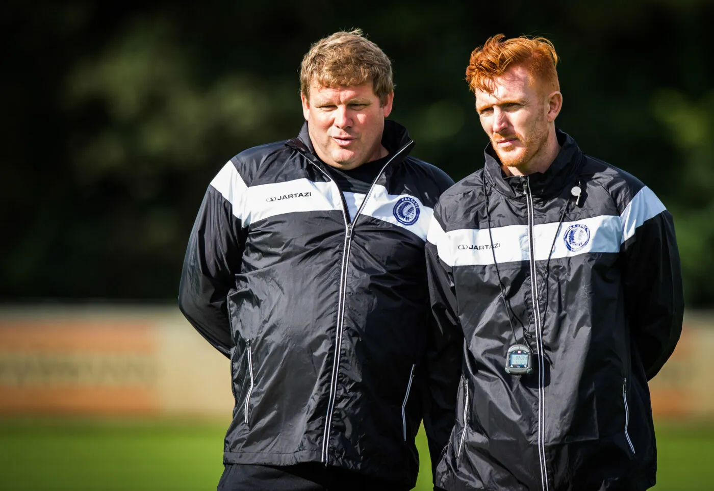 Hein Vanhaezebrouck / Bernd Thijs - 15.09.2015 - Entrainement La Gantoise - Champions League