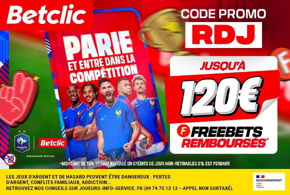 Bonus Betclic Euro 2024 : DERNIER JOUR pour récupérer 120€ au lieu de 100€ !