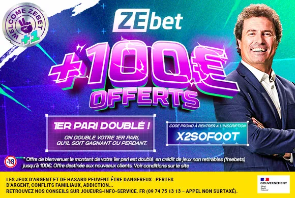 Bonus ZEbet : 100€ offerts DIRECT pour la reprise (Parie 100€ et récupère forcément 100€)