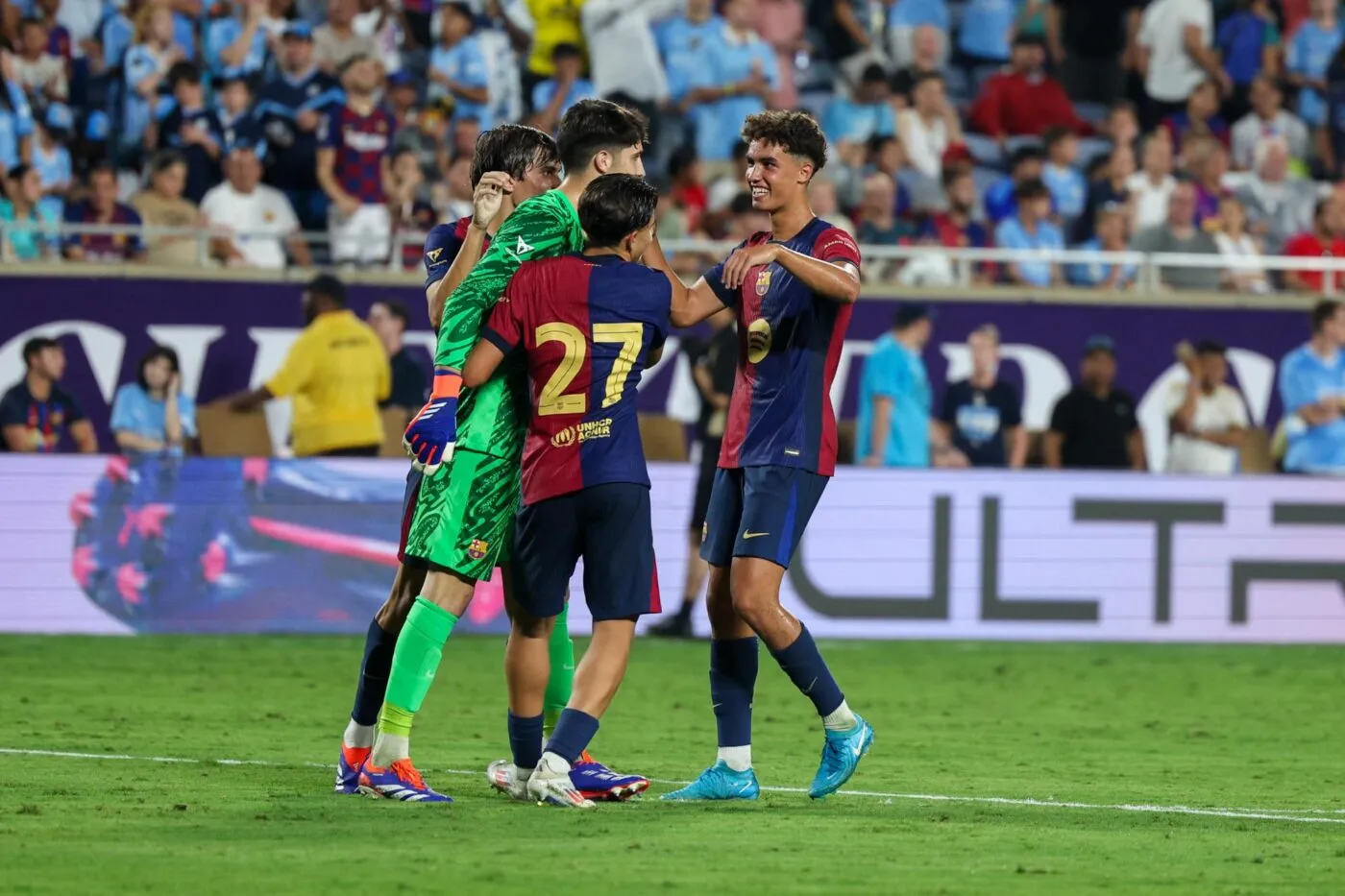 Amical : Une très jeune équipe du Barça tient Manchester City en échec