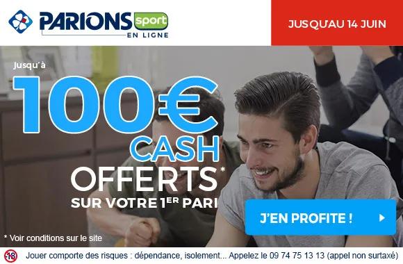 Nouveau : 300€ offerts remboursés en CASH pour parier !