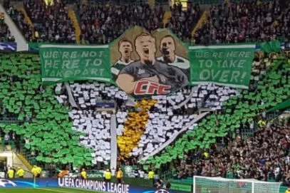 McGregor sur un tifo du Celtic