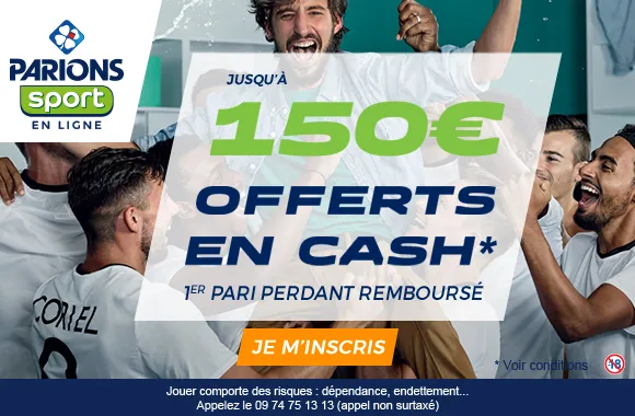 Bonus Parions Sport &#8211; Nouveau 150€ OFFERTS remboursés en CASH sur votre 1er pari jusqu&rsquo;au 14 novembre !