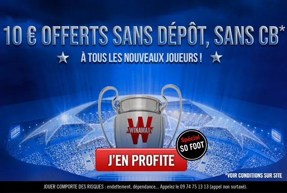 Prolongation : 10€ offerts sans sortir sa CB pour parier ce week-end