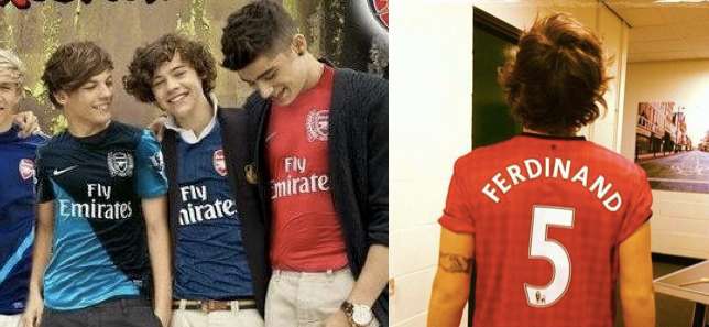 Photo: One Direction, Ferdinand et Arsenal