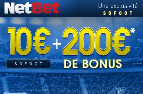 Exclu SoFoot : 210€ offerts chez NetBet !