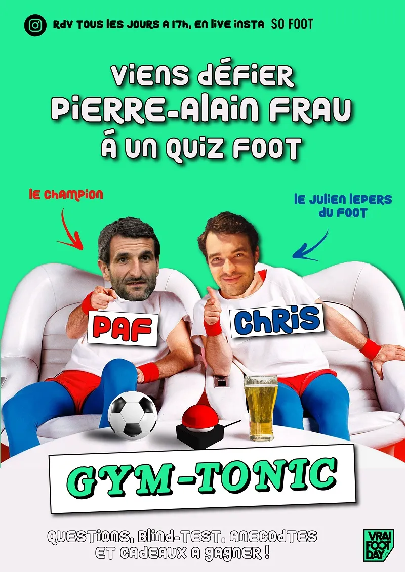 Live à 18h sur l'Instagram de So Foot avec Pierre-Alain Frau