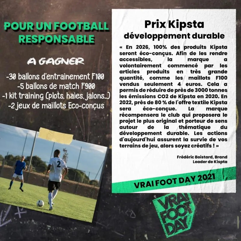 Prix «<span style="font-size:50%">&nbsp;</span>Kipsta Développement Durable<span style="font-size:50%">&nbsp;</span>» : un jeu de maillots éco-conçu à gagner